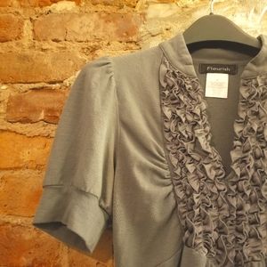 Romantic Grey Tuxedo Top